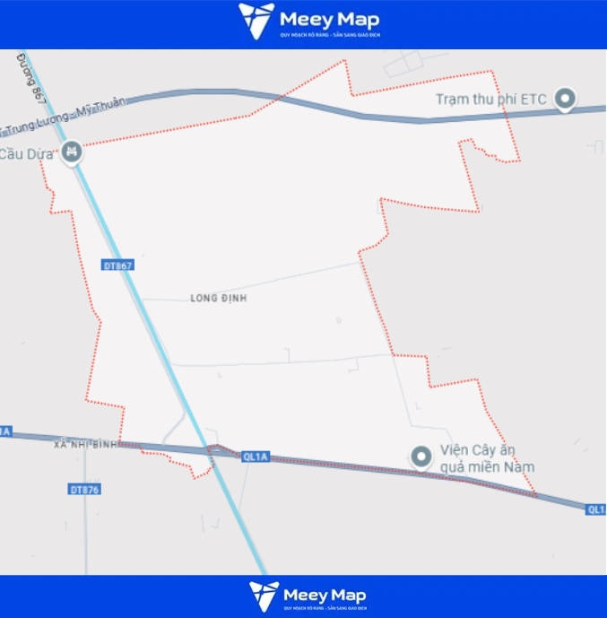 Bản đồ Huyện Châu Thành, Tiền Giang| Quy hoạch Sử dụng Đất 8 Bản đồ xã Long Định, huyện Châu Thành