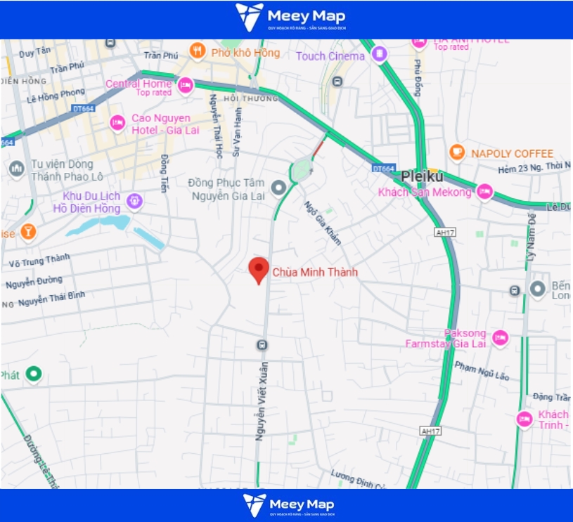 Bản đồ quy hoạch Thành phố Pleiku, Gia Lai| Kế hoạch sử dụng đất 34 Chùa Minh Thành, Thành phố Pleiku