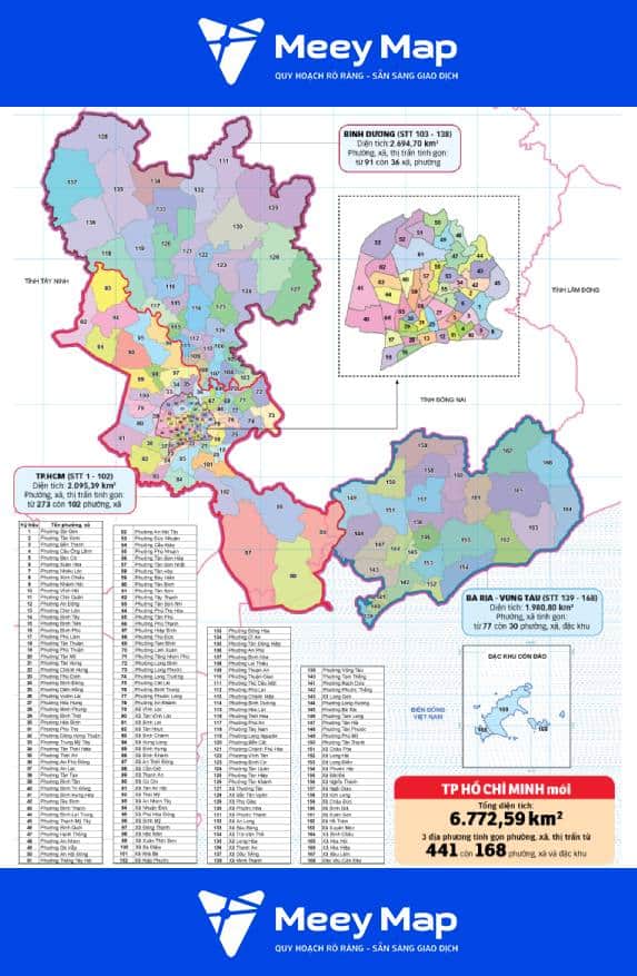 Bản Đồ Quy Hoạch TPHCM Tới 2030: Sử Dụng Đất và Phát Triển Đô Thị 98 Ban do Thanh pho Ho Chi Minh sau sap nhap