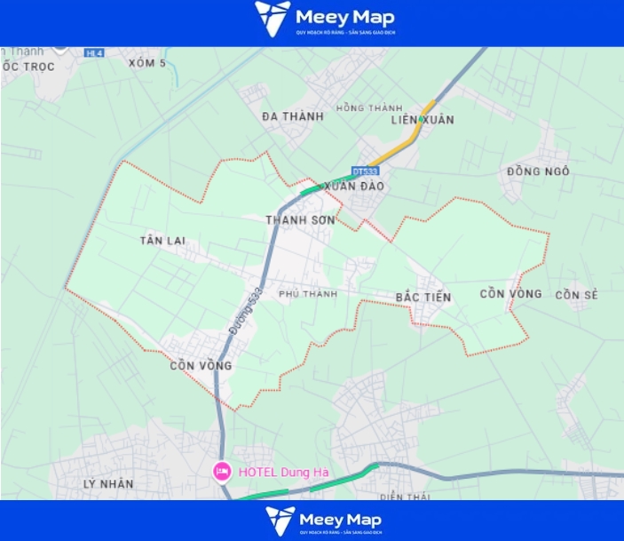 Bản đồ quy hoạch Huyện Yên Thành, Nghệ An|Kế hoạch Sử dụng Đất 25 Bản đồ xã Phú Thành, huyện Yên Thành