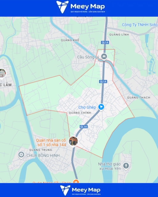 Bản Đồ Huyện Quảng Xương, Thanh Hóa| Kế Hoạch Sử Dụng Đất 5 Bản đồ xã Quảng Chính, huyện Quảng Xương