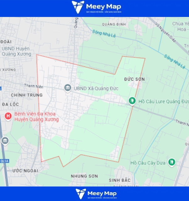 Bản Đồ Huyện Quảng Xương, Thanh Hóa| Kế Hoạch Sử Dụng Đất 7 Bản đồ xã Quảng Đức, huyện Quảng Xương