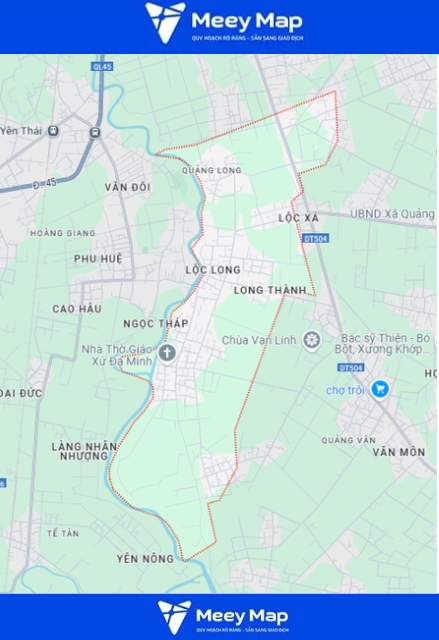 Bản Đồ Huyện Quảng Xương, Thanh Hóa| Kế Hoạch Sử Dụng Đất 14 Bản đồ xã Quảng Long, huyện Quảng Xương