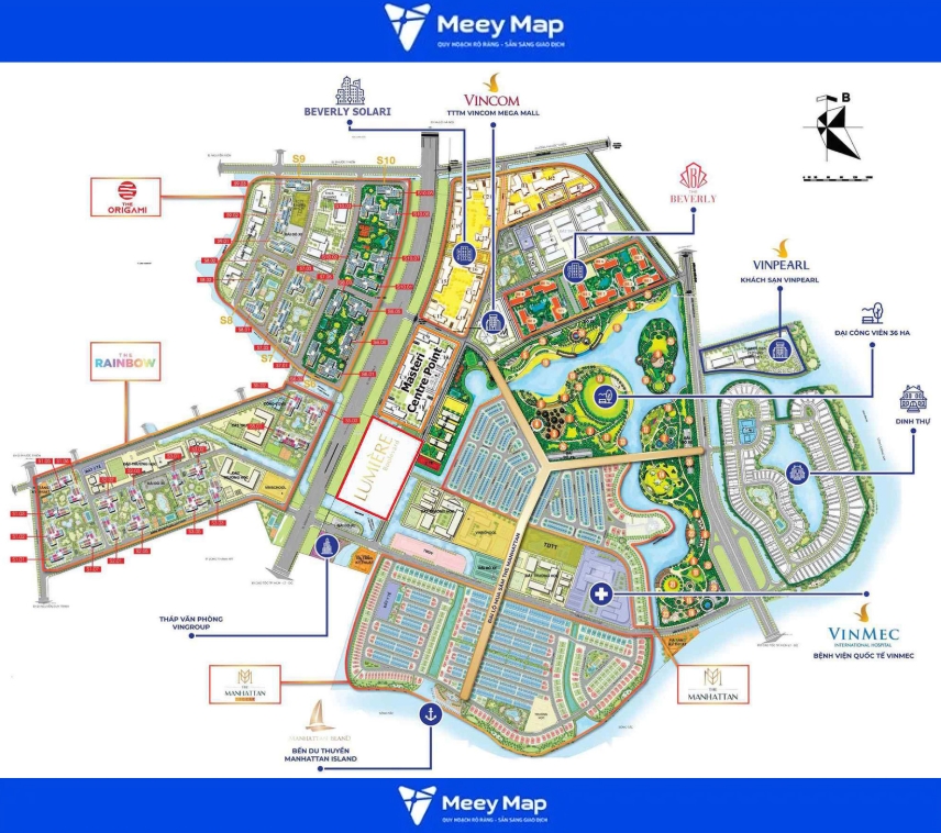 Khám phá bản đồ đường cao tốc Dầu Giây - Tân Phú Chi Tiết 18 Dự án Vinhomes Grand Park