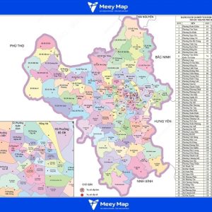 Bản đồ Hà Nội sau sáp nhập phường