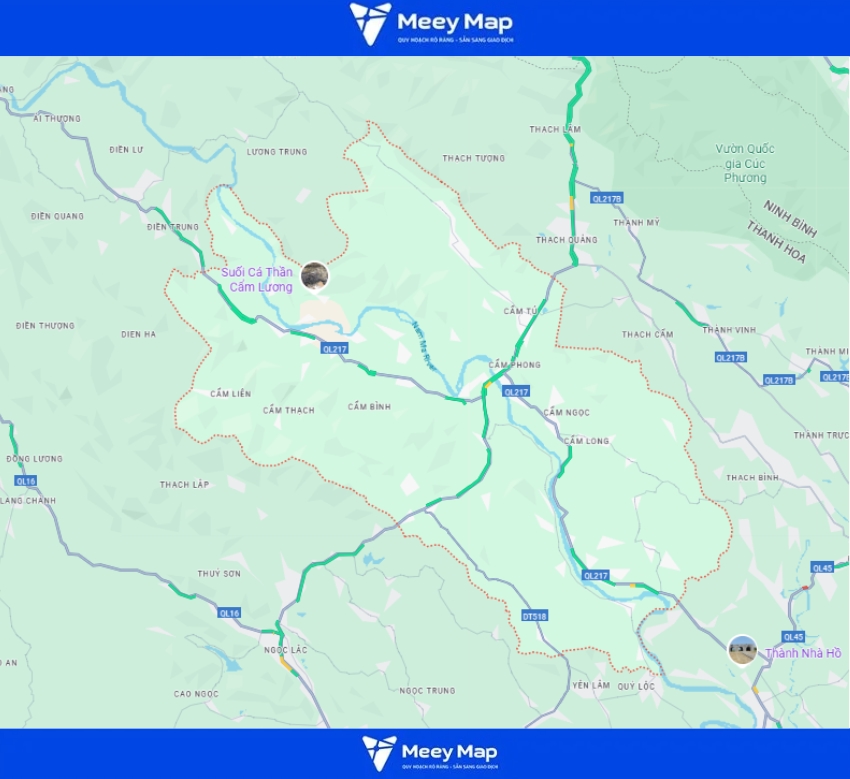 Bản đồ xã Cẩm Thủy, Thanh Hóa