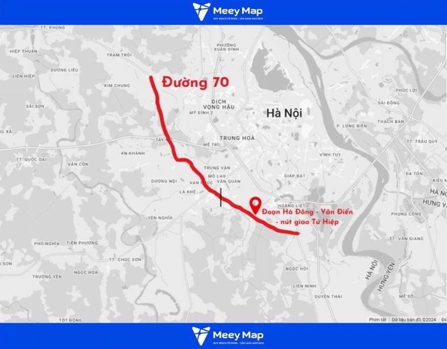 Bản đồ quy hoạch đường 70 Hà Nội mở rộng chi tiết đến 2030 23 Mở rộng đường 70