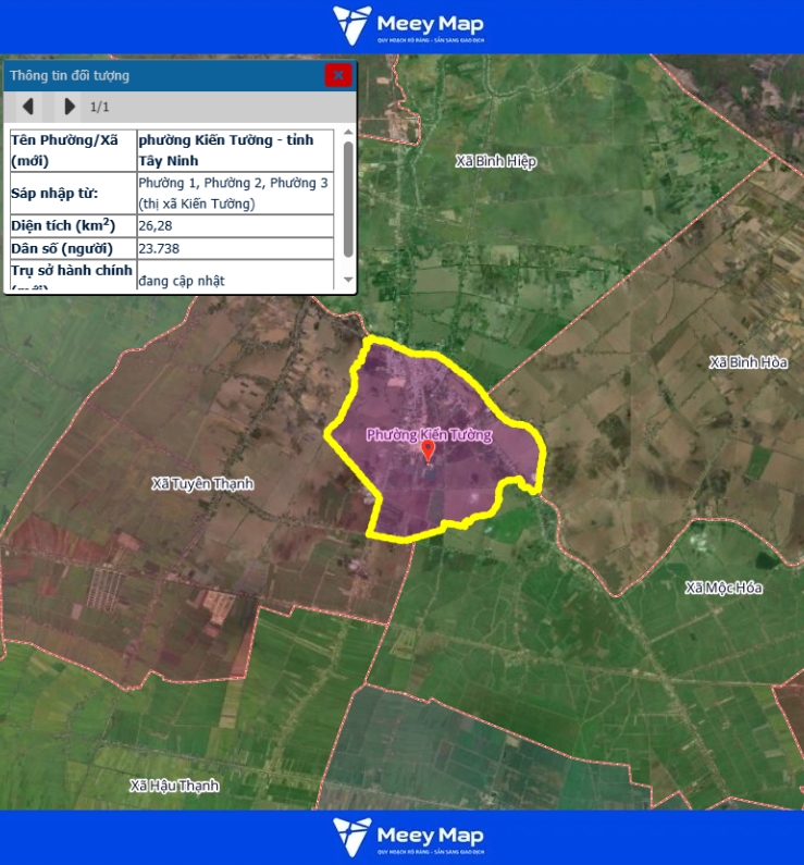 Bản đồ quy hoạch tỉnh Tây Ninh| Bản đồ Tây Ninh Sau Sáp Nhập 143 Bản đồ phường Kiến Tường, Tỉnh Tây Ninh