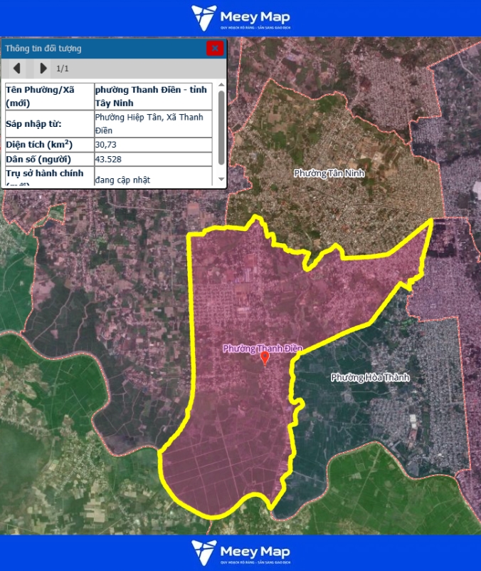 Bản đồ quy hoạch tỉnh Tây Ninh| Bản đồ Tây Ninh Sau Sáp Nhập 134 Bản đồ phường Thanh Điền, Tỉnh Tây Ninh