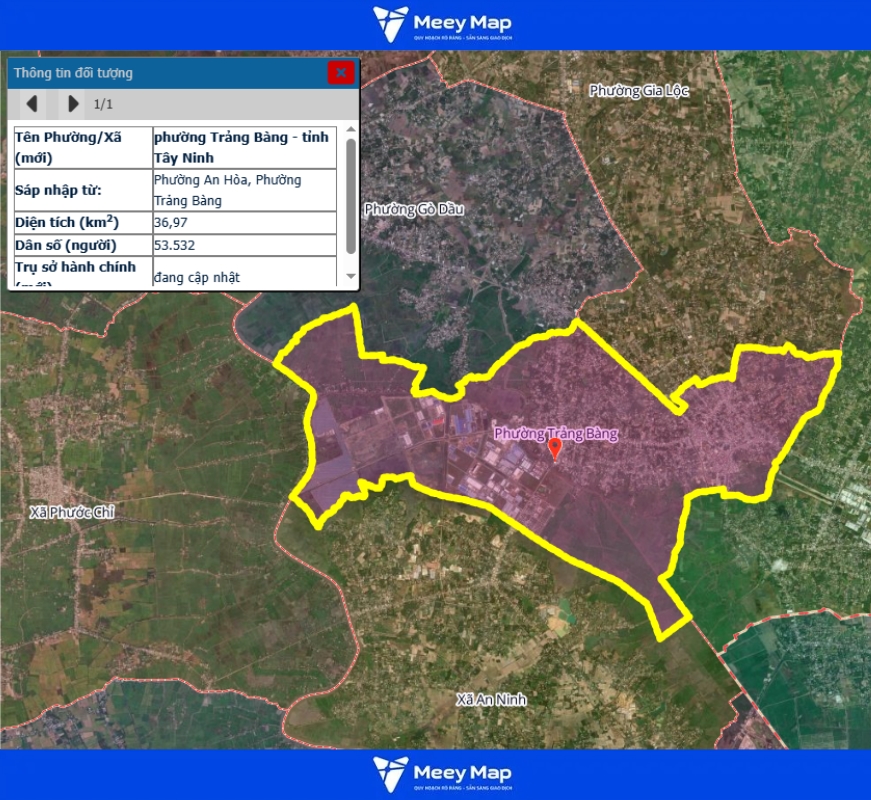 Bản đồ quy hoạch tỉnh Tây Ninh| Bản đồ Tây Ninh Sau Sáp Nhập 133 Bản đồ phường Trảng Bàng, Tỉnh Tây Ninh
