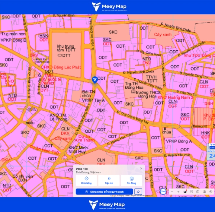 Bản đồ quy hoạch Bình Dương Sau Sáp Nhập 88 Bản đồ quy hoạch Phường Đông Hòa, Bình Dương