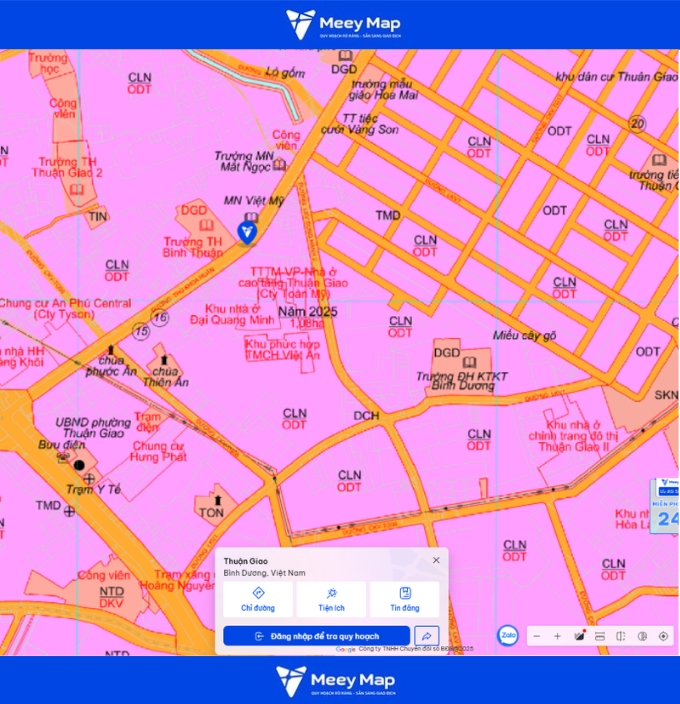 Bản đồ quy hoạch Bình Dương Sau Sáp Nhập 92 Bản đồ quy hoạch Phường Thuận Giao, Bình Dương