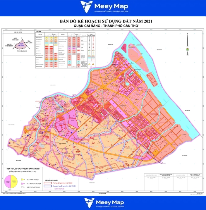 Bản đồ quy hoạch Cần Thơ|Quy hoạch Sử dụng Đất mới nhất 43 Bản đồ quy hoạch Quận Cái Răng - Cần Thơ