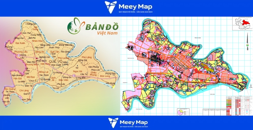 Bản đồ quy hoạch Bắc Ninh|Bản đồ Bắc Ninh 35 Bản đồ quy hoạch Thị xã Quế Võ, tỉnh Bắc Ninh