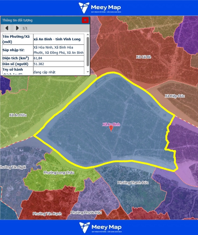 Bản đồ quy hoạch Vĩnh Long | Bản Đồ Vĩnh Long Sau Sáp Nhập 59 Bản đồ xã An Bình, tỉnh Vĩnh Long