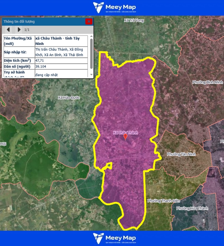 Bản đồ quy hoạch tỉnh Tây Ninh| Bản đồ Tây Ninh Sau Sáp Nhập 148 Bản đồ xã Châu Thành, Tỉnh Tây Ninh