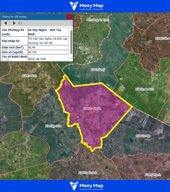 Bản đồ quy hoạch tỉnh Tây Ninh| Bản đồ Tây Ninh Sau Sáp Nhập 197 Bản đồ xã Hậu Nghĩa, Tỉnh Tây Ninh