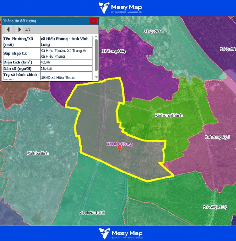 Bản đồ quy hoạch Vĩnh Long | Bản Đồ Vĩnh Long Sau Sáp Nhập 66 Bản đồ xã Hiếu Phụng, tỉnh Vĩnh Long