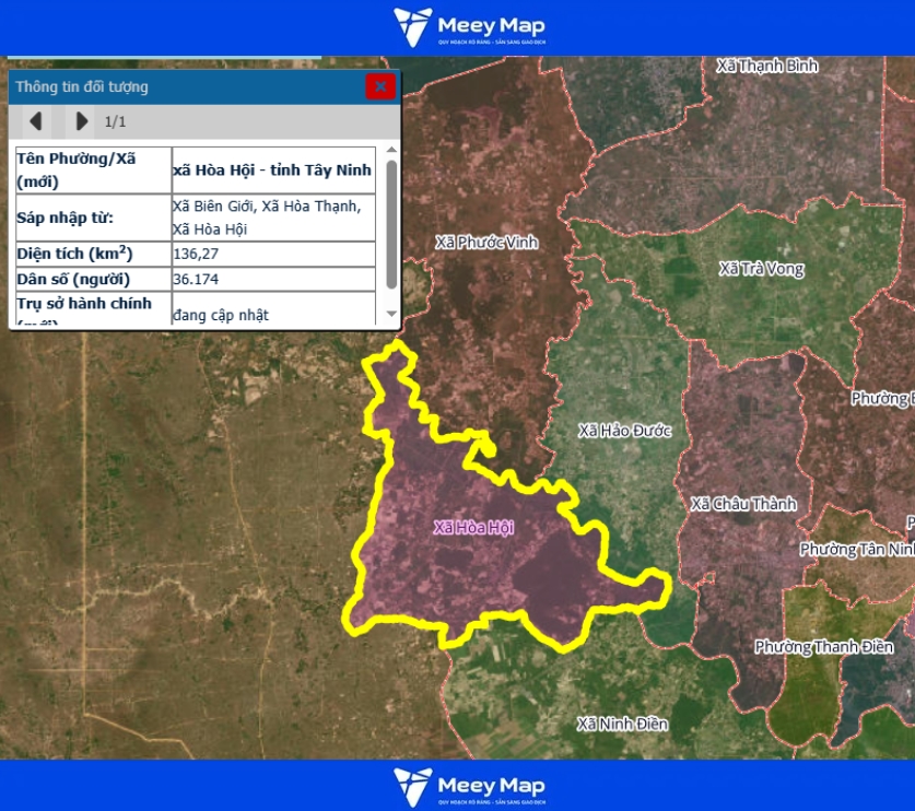 Bản đồ quy hoạch tỉnh Tây Ninh| Bản đồ Tây Ninh Sau Sáp Nhập 150 Bản đồ xã Hòa Hội, Tỉnh Tây Ninh