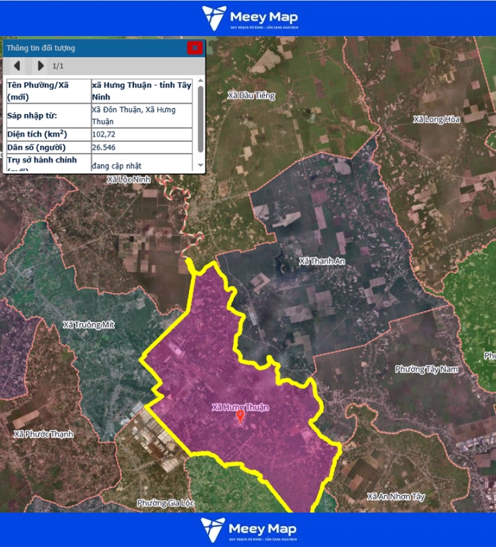 Bản đồ quy hoạch tỉnh Tây Ninh| Bản đồ Tây Ninh Sau Sáp Nhập 168 Bản đồ xã Hưng Thuận, Tỉnh Tây Ninh