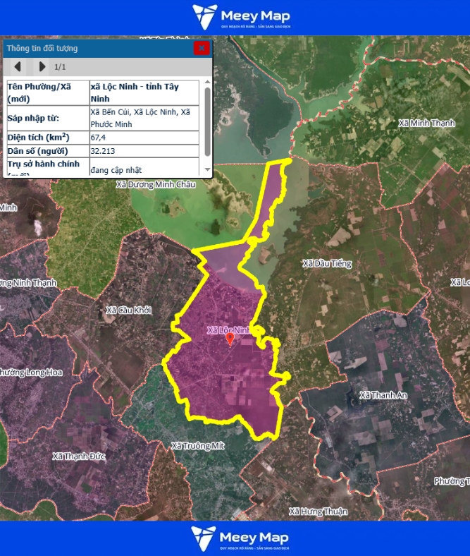 Bản đồ quy hoạch tỉnh Tây Ninh| Bản đồ Tây Ninh Sau Sáp Nhập 164 Bản đồ xã Lộc Ninh, Tỉnh Tây Ninh
