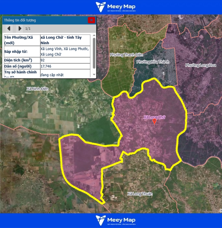 Bản đồ quy hoạch tỉnh Tây Ninh| Bản đồ Tây Ninh Sau Sáp Nhập 146 Bản đồ xã Long Chữ, Tỉnh Tây Ninh