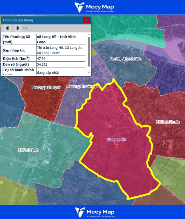 Bản đồ quy hoạch Vĩnh Long | Bản Đồ Vĩnh Long Sau Sáp Nhập 60 Bản đồ xã Long Hồ, tỉnh Vĩnh Long