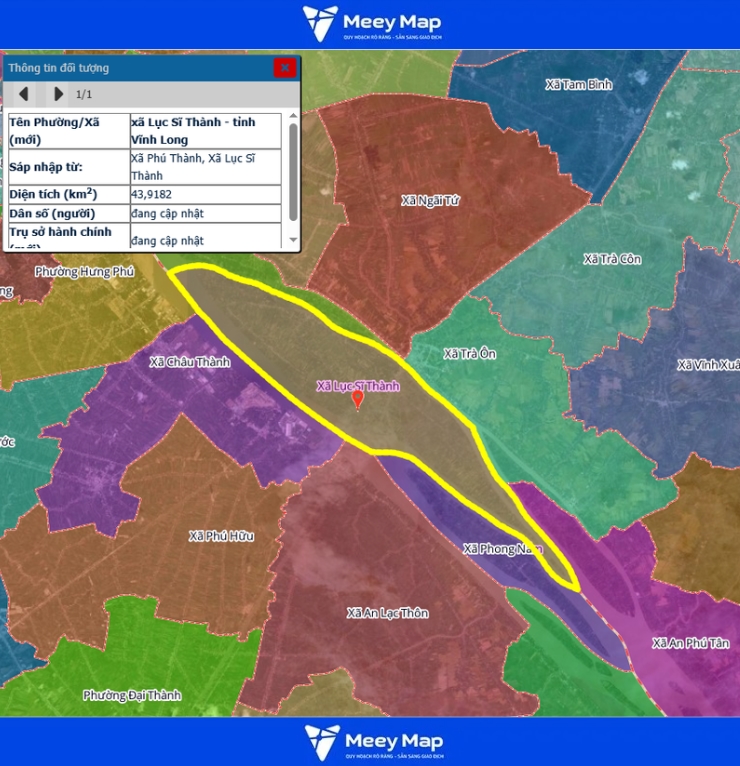 Bản đồ quy hoạch Vĩnh Long | Bản Đồ Vĩnh Long Sau Sáp Nhập 68 Bản đồ xã Lục Sĩ Thành, tỉnh Vĩnh Long