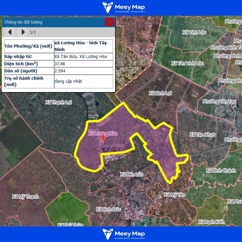 Bản đồ quy hoạch tỉnh Tây Ninh| Bản đồ Tây Ninh Sau Sáp Nhập 190 Bản đồ xã Lương Hòa, Tỉnh Tây Ninh