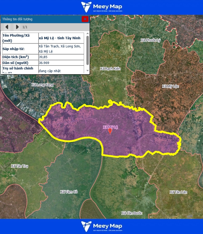 Bản đồ quy hoạch tỉnh Tây Ninh| Bản đồ Tây Ninh Sau Sáp Nhập 185 Bản đồ xã Mỹ Lệ, Tỉnh Tây Ninh