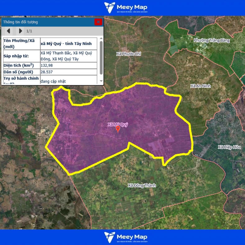 Bản đồ quy hoạch tỉnh Tây Ninh| Bản đồ Tây Ninh Sau Sáp Nhập 202 Bản đồ xã Mỹ Quý, Tỉnh Tây Ninh