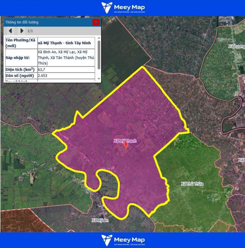Bản đồ quy hoạch tỉnh Tây Ninh| Bản đồ Tây Ninh Sau Sáp Nhập 204 Bản đồ xã Mỹ Thạnh, Tỉnh Tây Ninh