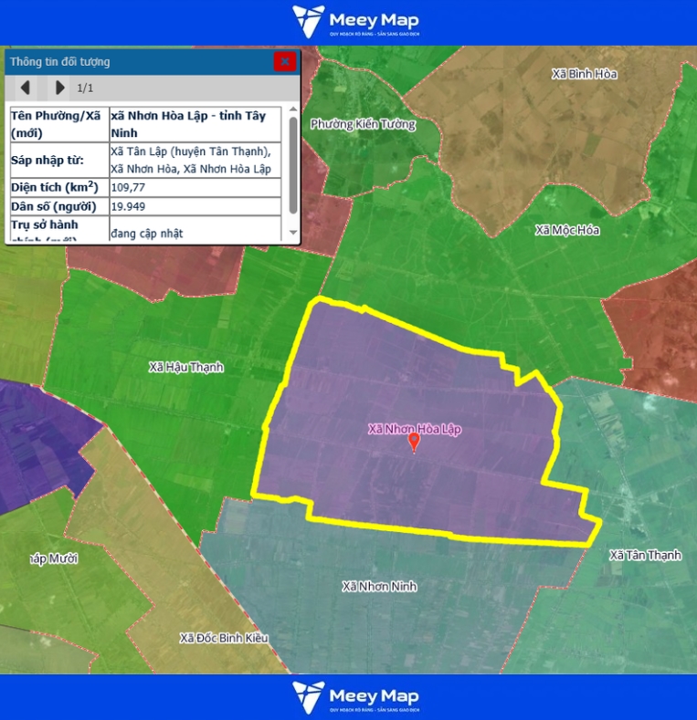 Bản đồ quy hoạch tỉnh Tây Ninh| Bản đồ Tây Ninh Sau Sáp Nhập 213 Bản đồ xã Nhơn Hòa Lập, Tỉnh Tây Ninh