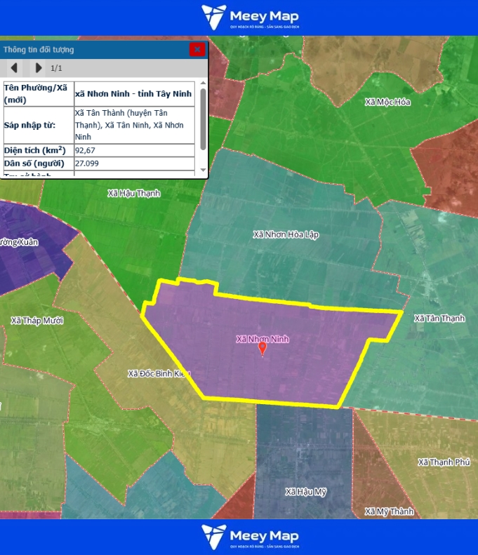 Bản đồ quy hoạch tỉnh Tây Ninh| Bản đồ Tây Ninh Sau Sáp Nhập 212 Bản đồ xã Nhơn Ninh, Tỉnh Tây Ninh