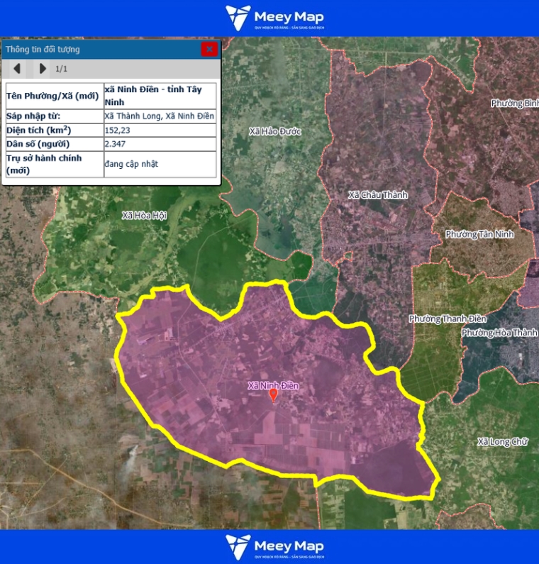 Bản đồ quy hoạch tỉnh Tây Ninh| Bản đồ Tây Ninh Sau Sáp Nhập 149 Bản đồ xã Ninh Điền, Tỉnh Tây Ninh