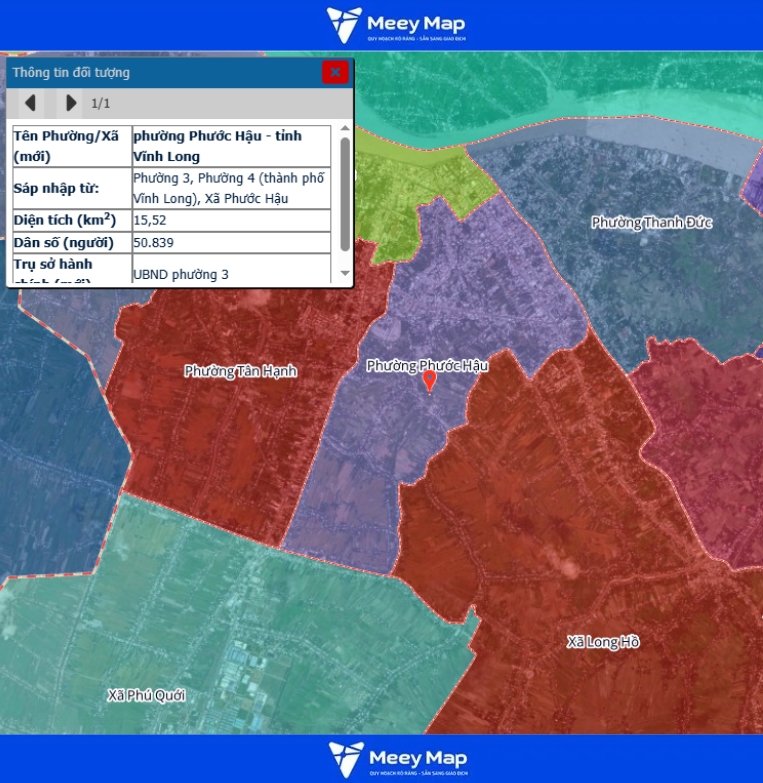 Bản đồ quy hoạch Vĩnh Long | Bản Đồ Vĩnh Long Sau Sáp Nhập 81 Bản đồ xã Phước Hậu, tỉnh Vĩnh Long