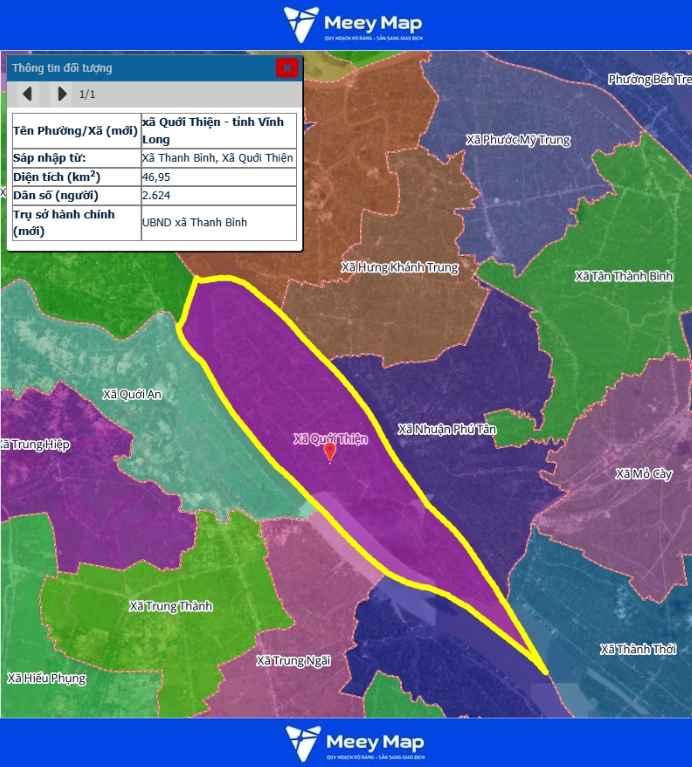 Bản đồ quy hoạch Vĩnh Long | Bản Đồ Vĩnh Long Sau Sáp Nhập 61 Bản đồ xã Quới Thiện, tỉnh Vĩnh Long