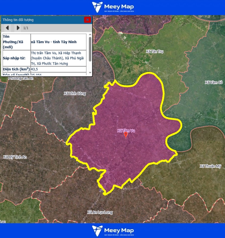 Bản đồ quy hoạch tỉnh Tây Ninh| Bản đồ Tây Ninh Sau Sáp Nhập 171 Bản đồ xã Tầm Vu, Tỉnh Tây Ninh
