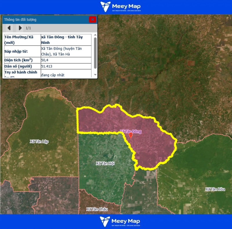 Bản đồ quy hoạch tỉnh Tây Ninh| Bản đồ Tây Ninh Sau Sáp Nhập 161 Bản đồ xã Tân Đông, Tỉnh Tây Ninh