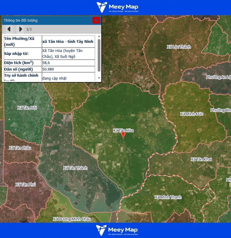 Bản đồ quy hoạch tỉnh Tây Ninh| Bản đồ Tây Ninh Sau Sáp Nhập 156 Bản đồ xã Tân Hòa, Tỉnh Tây Ninh