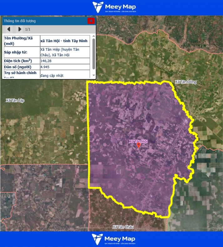 Bản đồ quy hoạch tỉnh Tây Ninh| Bản đồ Tây Ninh Sau Sáp Nhập 158 Bản đồ xã Tân Hội, Tỉnh Tây Ninh