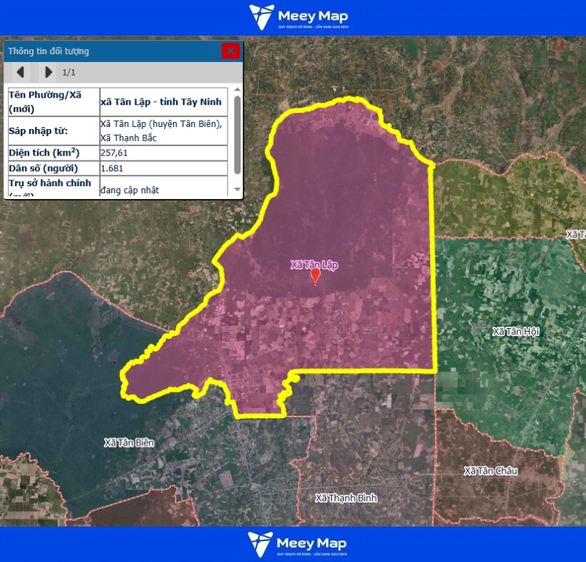 Bản đồ quy hoạch tỉnh Tây Ninh| Bản đồ Tây Ninh Sau Sáp Nhập 155 Bản đồ xã Tân Lập, Tỉnh Tây Ninh