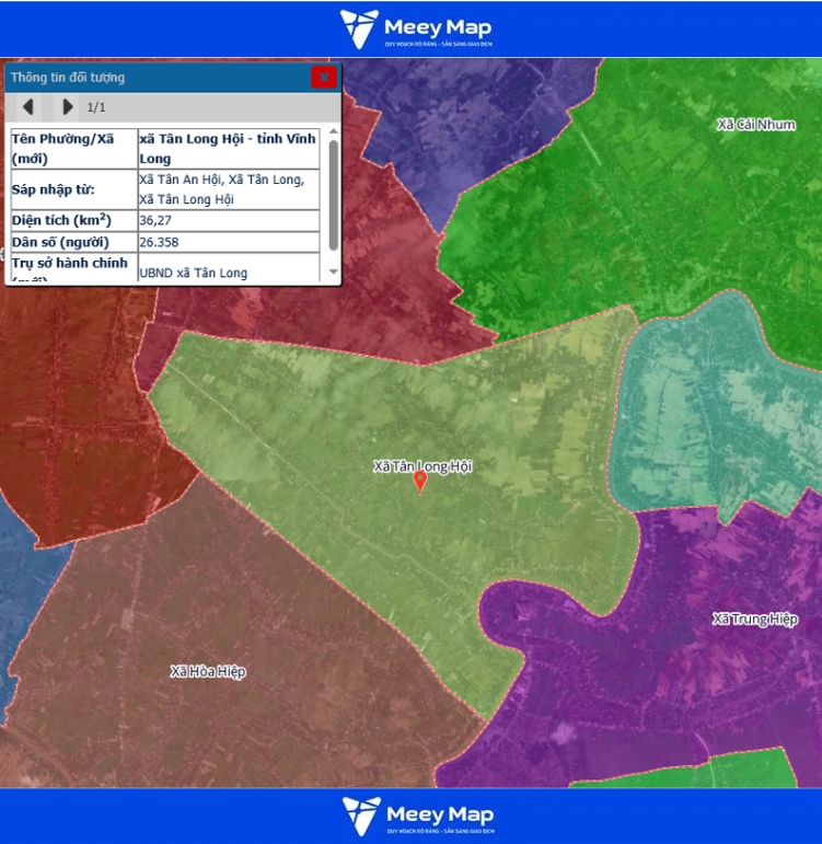 Bản đồ quy hoạch Vĩnh Long | Bản Đồ Vĩnh Long Sau Sáp Nhập 57 Bản đồ xã Tân Long Hội, tỉnh Vĩnh Long