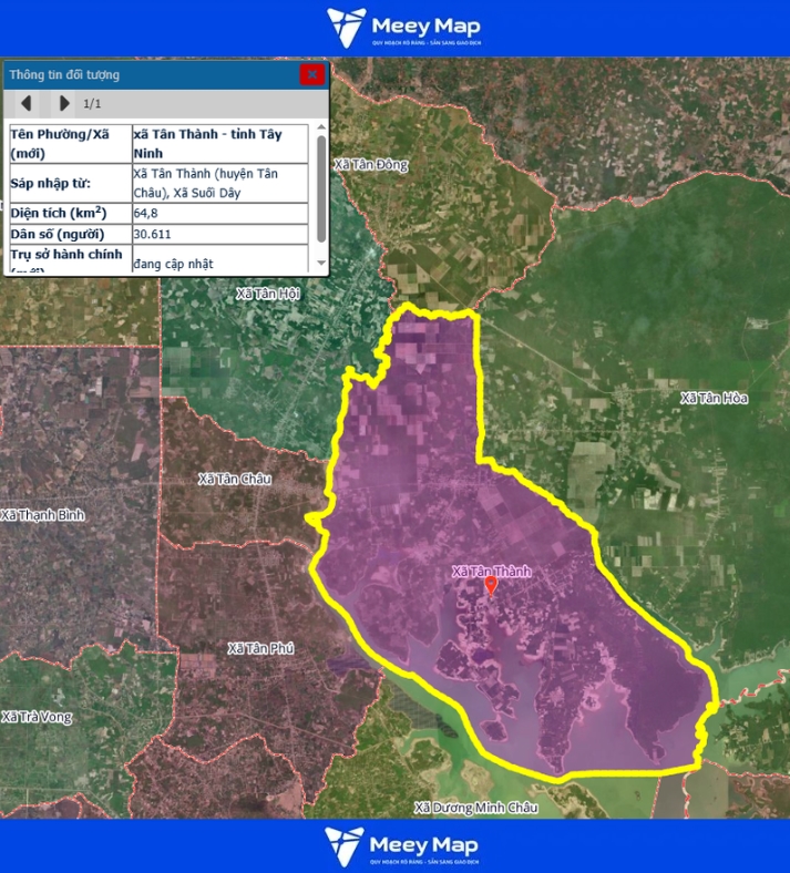 Bản đồ quy hoạch tỉnh Tây Ninh| Bản đồ Tây Ninh Sau Sáp Nhập 157 Bản đồ xã Tân Thành, Tỉnh Tây Ninh