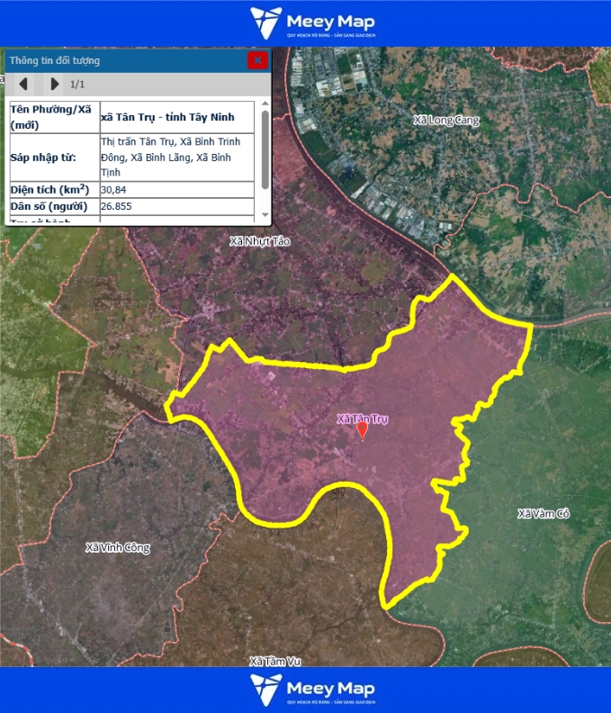 Bản đồ quy hoạch tỉnh Tây Ninh| Bản đồ Tây Ninh Sau Sáp Nhập 175 Bản đồ xã Tân Trụ, Tỉnh Tây Ninh