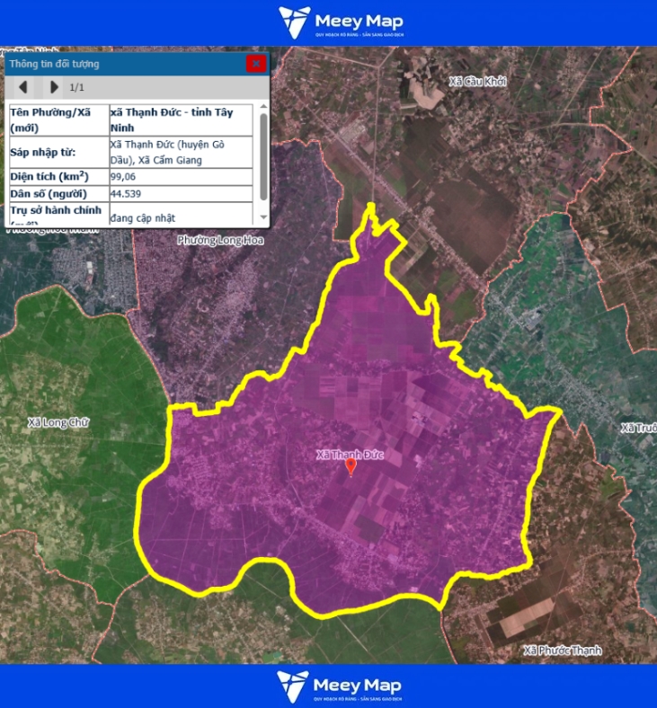 Bản đồ quy hoạch tỉnh Tây Ninh| Bản đồ Tây Ninh Sau Sáp Nhập 167 Bản đồ xã Thạnh Đức, Tỉnh Tây Ninh