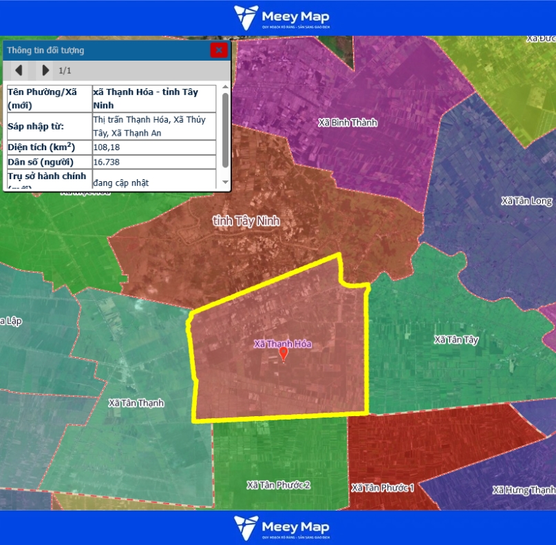 Bản đồ quy hoạch tỉnh Tây Ninh| Bản đồ Tây Ninh Sau Sáp Nhập 208 Bản đồ xã Thạnh Hóa, Tỉnh Tây Ninh