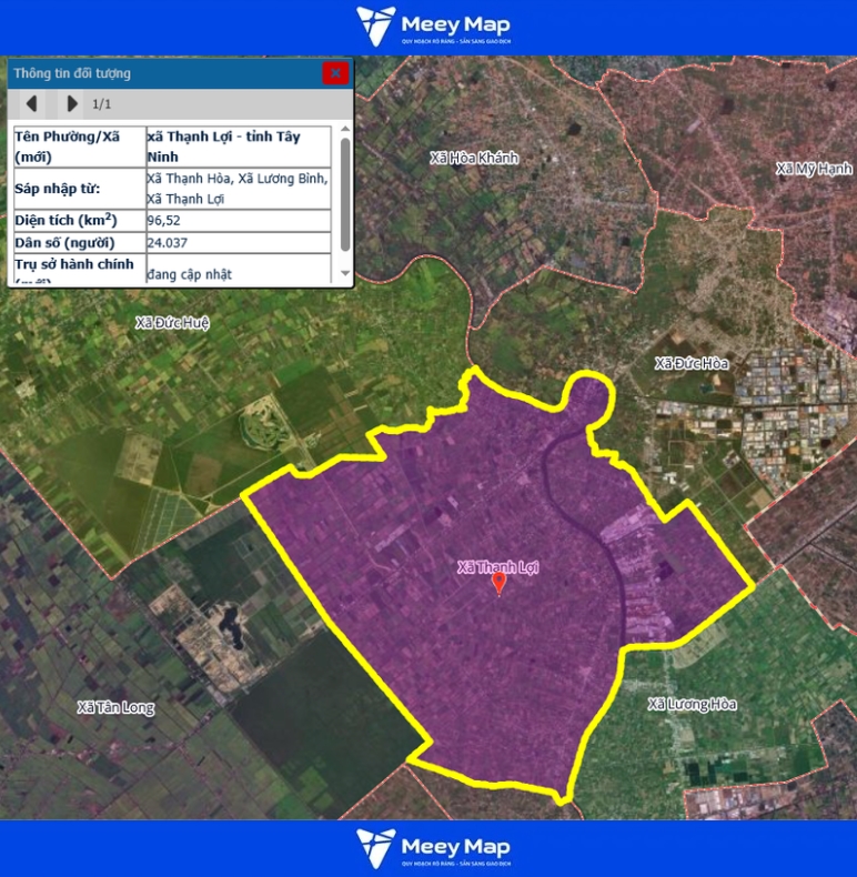 Bản đồ quy hoạch tỉnh Tây Ninh| Bản đồ Tây Ninh Sau Sáp Nhập 192 Bản đồ xã Thạnh Lợi, Tỉnh Tây Ninh