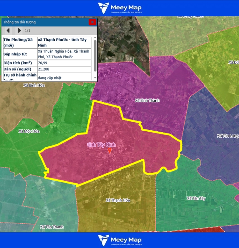 Bản đồ quy hoạch tỉnh Tây Ninh| Bản đồ Tây Ninh Sau Sáp Nhập 209 Bản đồ xã Thạnh Phước, Tỉnh Tây Ninh