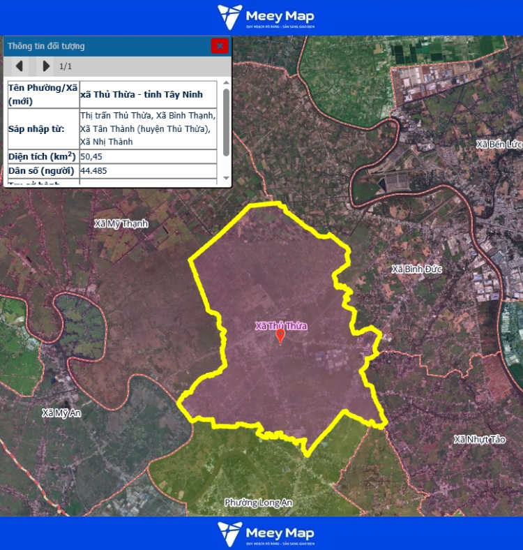 Bản đồ quy hoạch tỉnh Tây Ninh| Bản đồ Tây Ninh Sau Sáp Nhập 206 Bản đồ xã Thủ Thừa, Tỉnh Tây Ninh